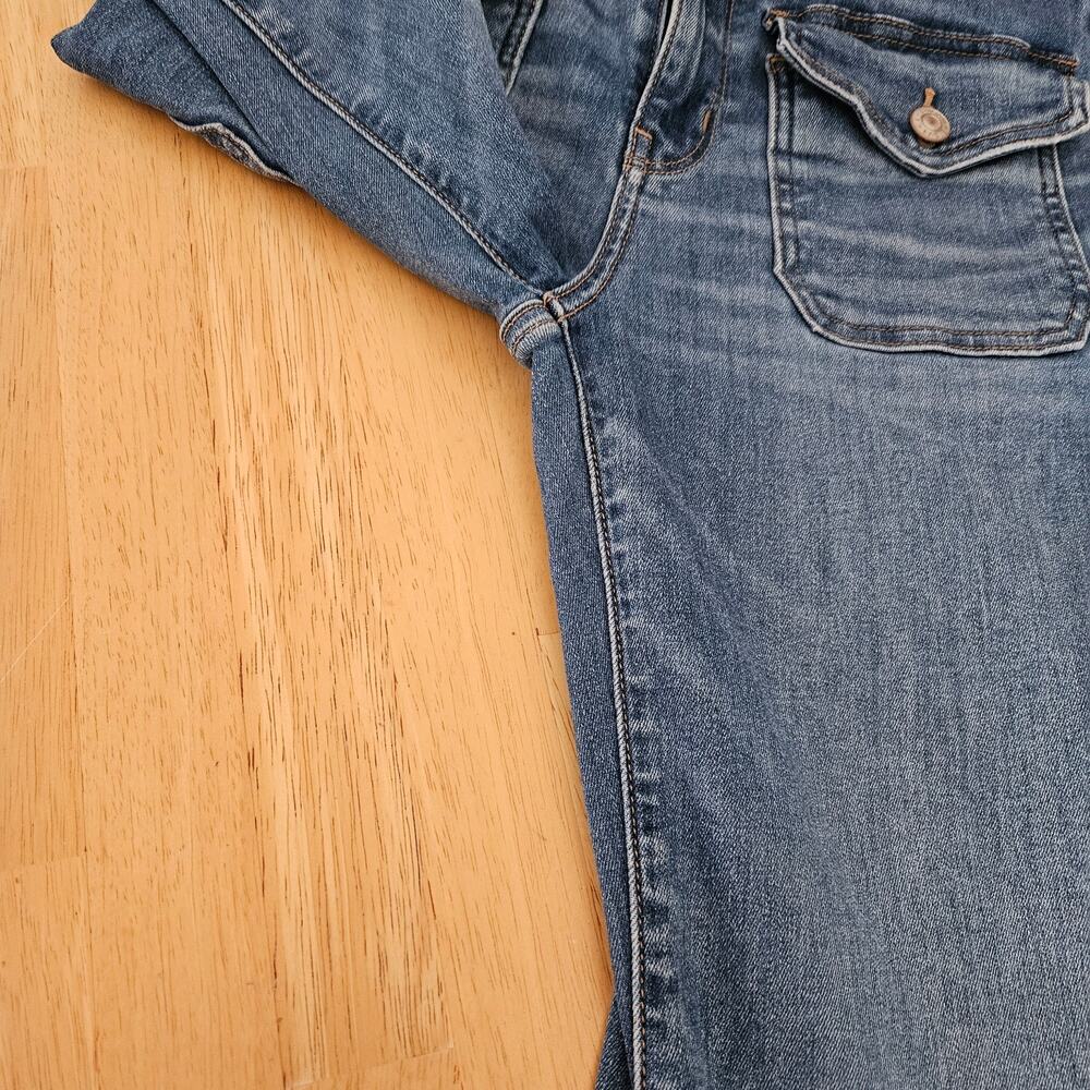 American Eagle AE Festival Flare Jeans Sz 10 Short Flaw - Picture 8 of 10